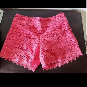 Pink Loft lace shorts